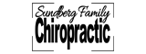 Black Sundberg Family Chiropractic scrolling row logo.