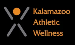Orange and black Kalamazoo Athletic Wellness Logo.