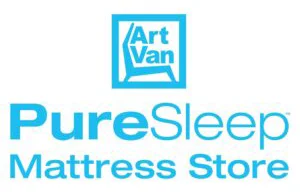 Light blue PureSleep Mattress Store Logo.